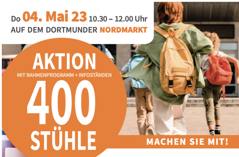 Aktion 400 Stühle: Gemeinsam gegen Bildungsund Teilhabebenachteiligung in der Nordstadt!